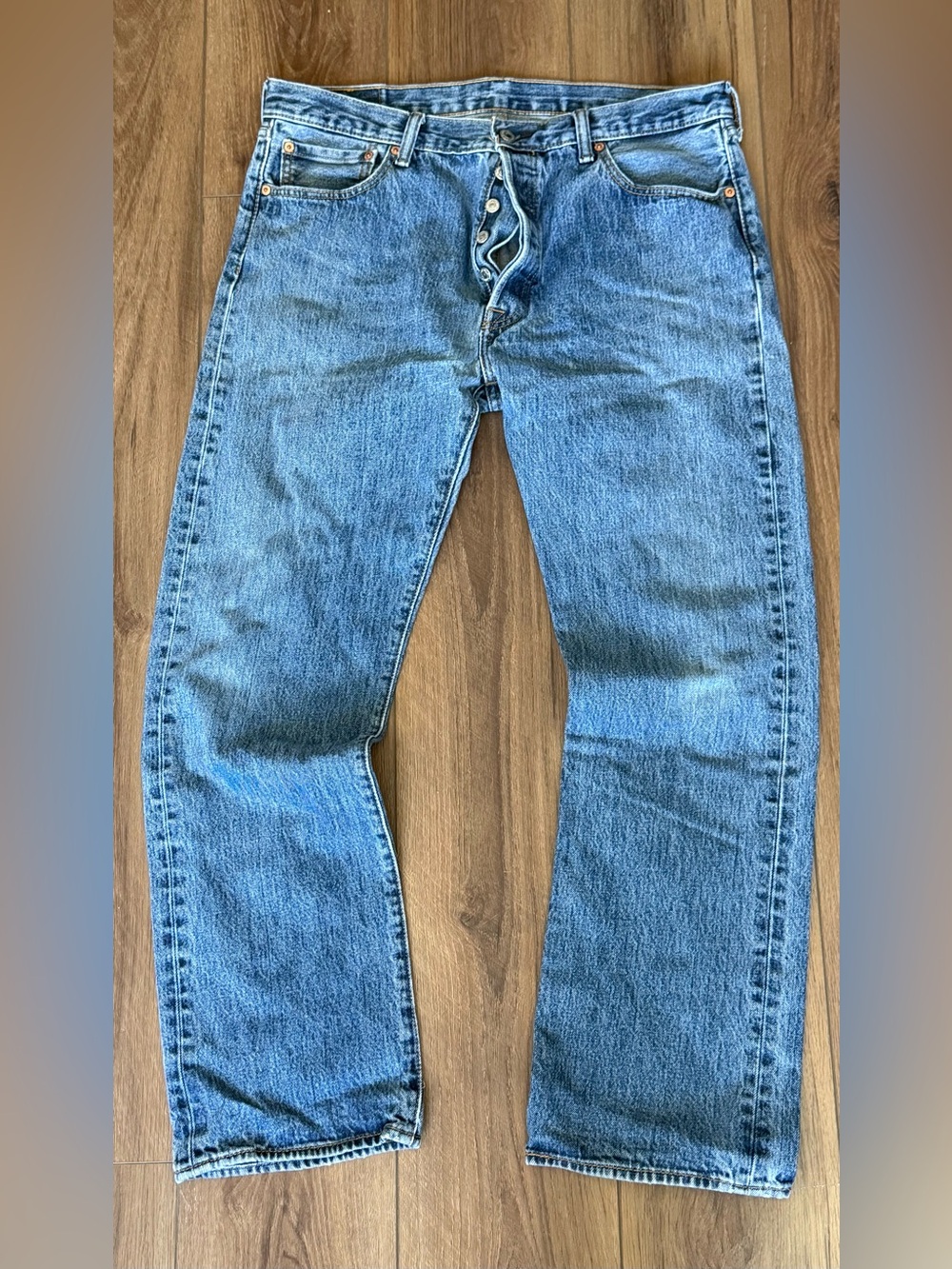 Vintage Levis 501xx Jeans Mens 36x30 Blue Denim Straight Leg Button Fly 90s